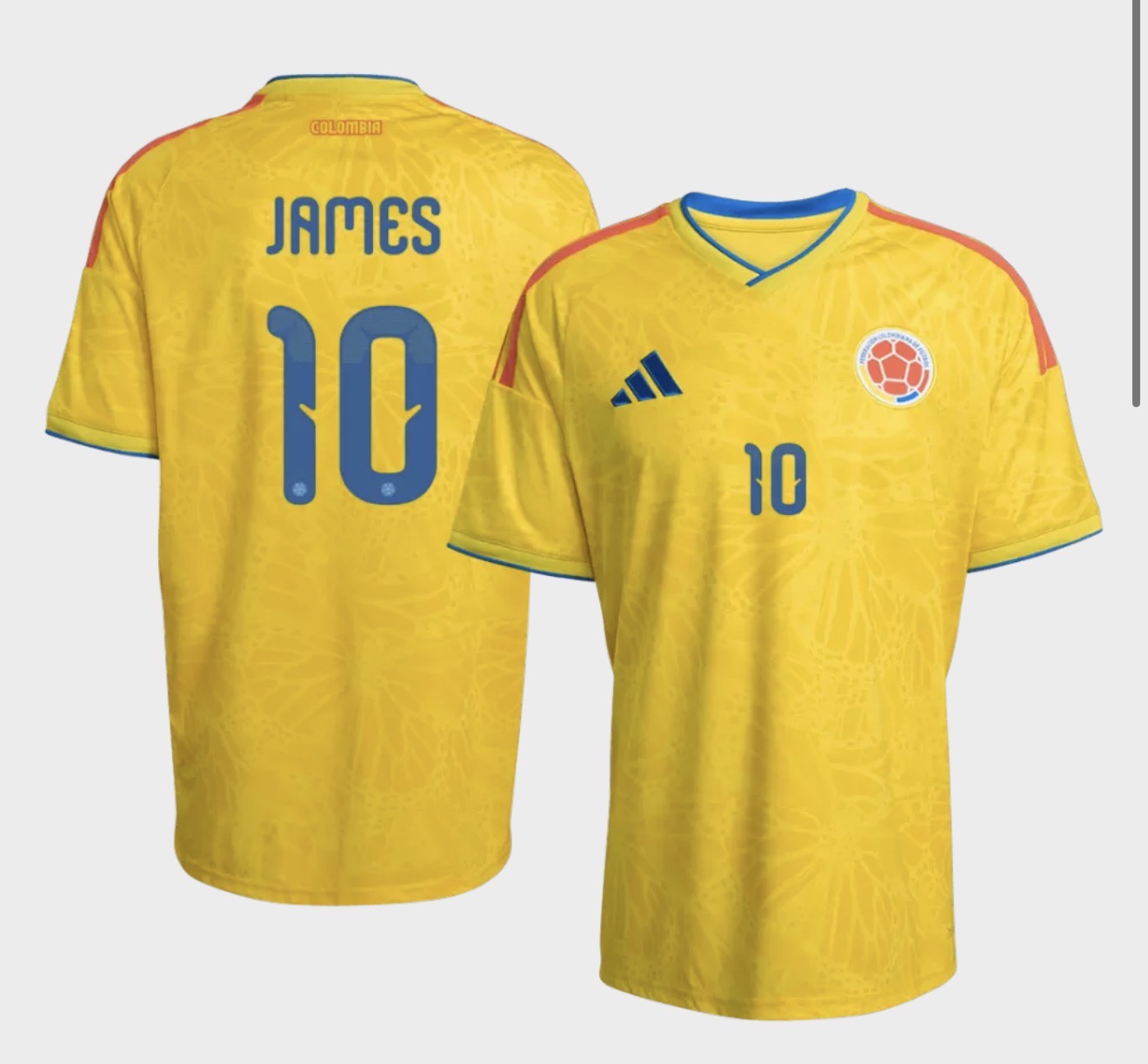 JAMES # 10 Seleccion Colombia Home Soccer Jersey World Cup 2026 Fan Version