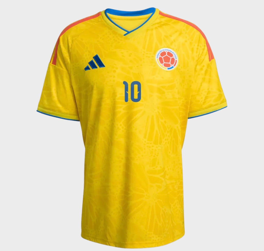 JAMES # 10 Seleccion Colombia Home Soccer Jersey World Cup 2026 Fan Version