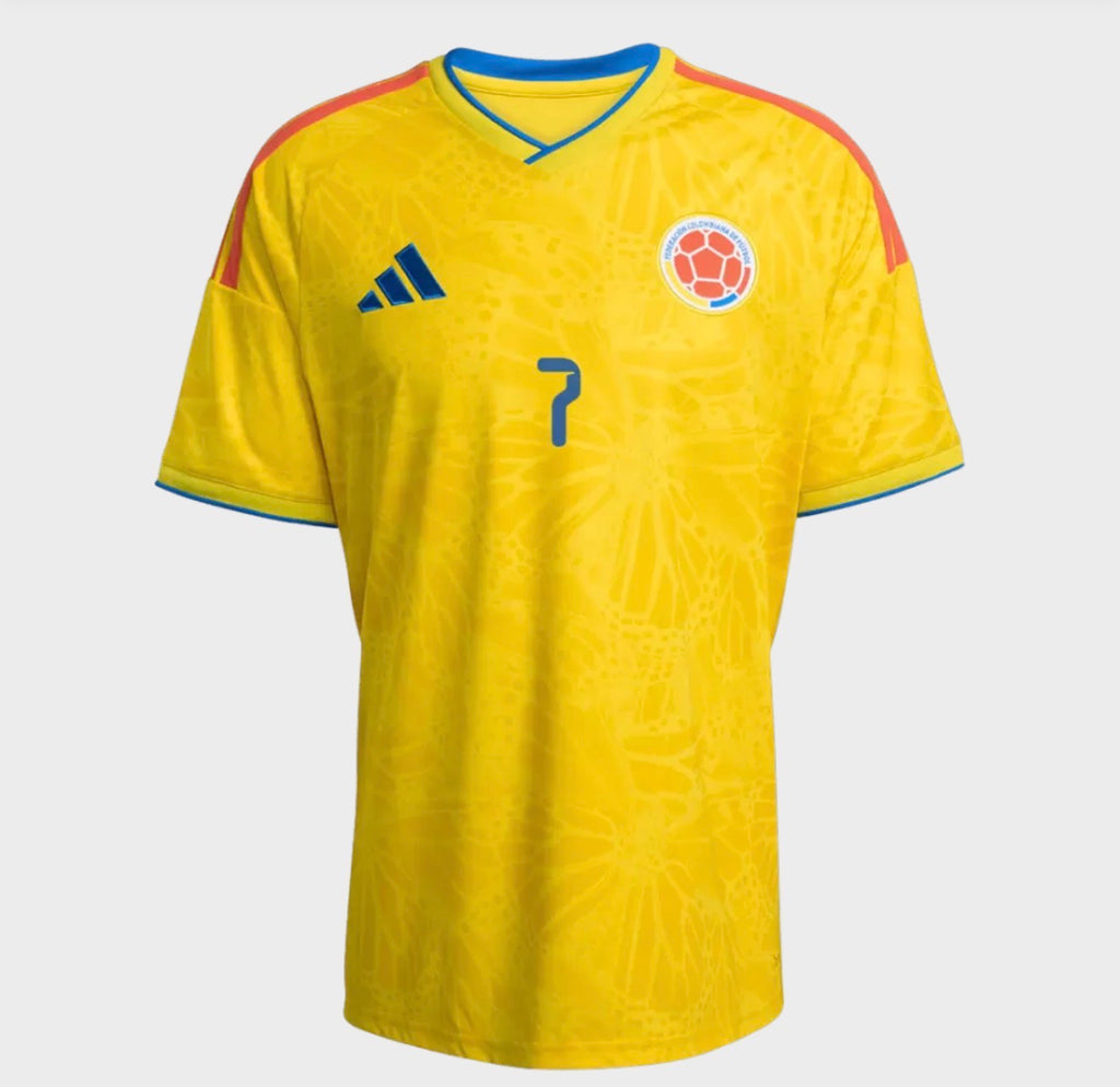 LUIS DIAZ # 7 Seleccion Colombia Home Soccer Jersey World Cup 2026 Fan Version