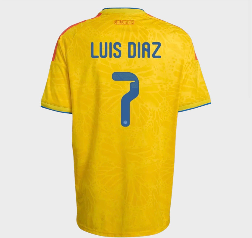 LUIS DIAZ # 7 Seleccion Colombia Home Soccer Jersey World Cup 2026 Fan Version