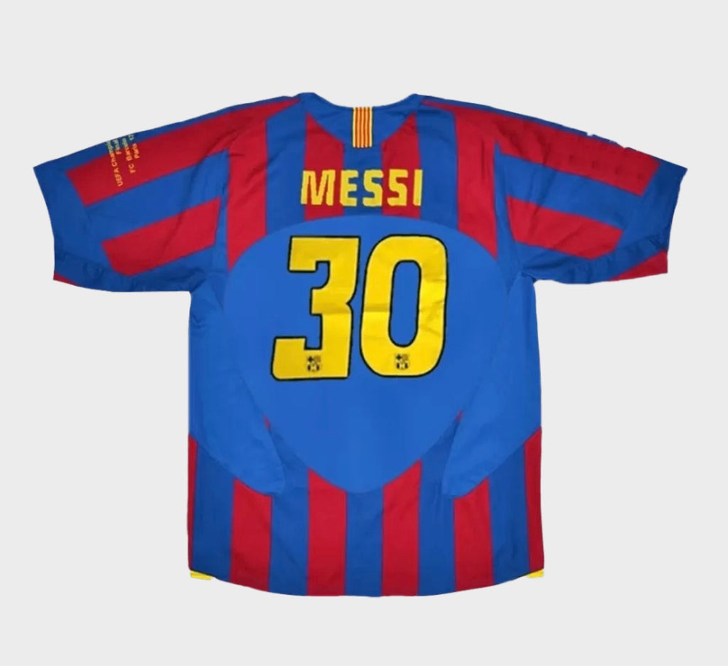 Messi # 30 Retro Soccer Jersey  Barcelona Home 2005/06 - UCL Final
