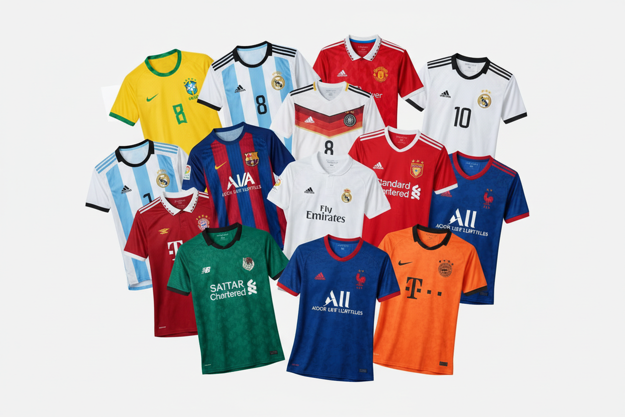 mundo de camisetas de futbol